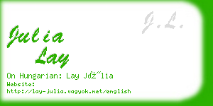 julia lay business card